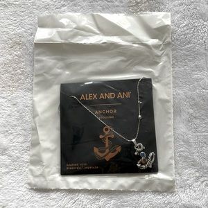Silver Alex and Ani Anchor Necklace